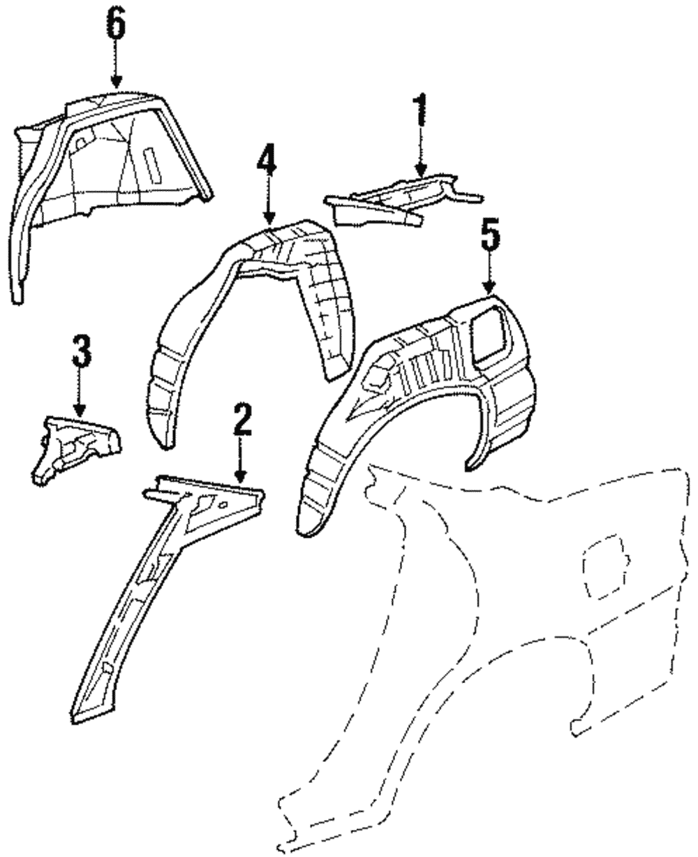 Panel Kit, Rear W/H Otr - GM (88954396)