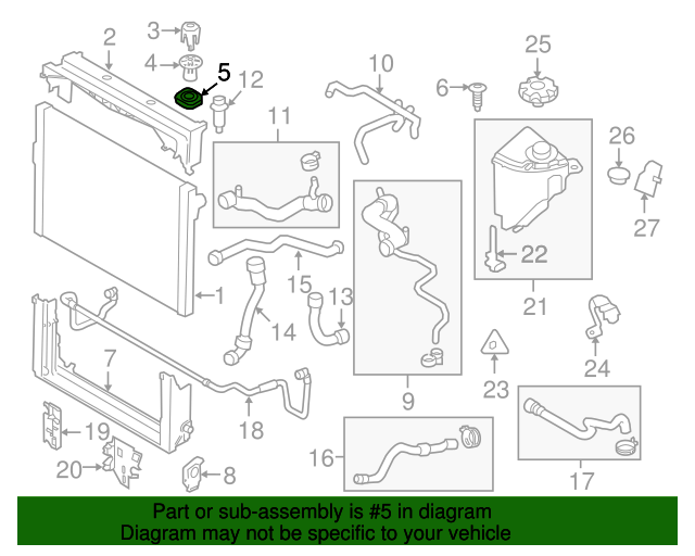 17117602064 - 2009-2019 BMW Upper Support Bushing (17-11-7-602-064 ...