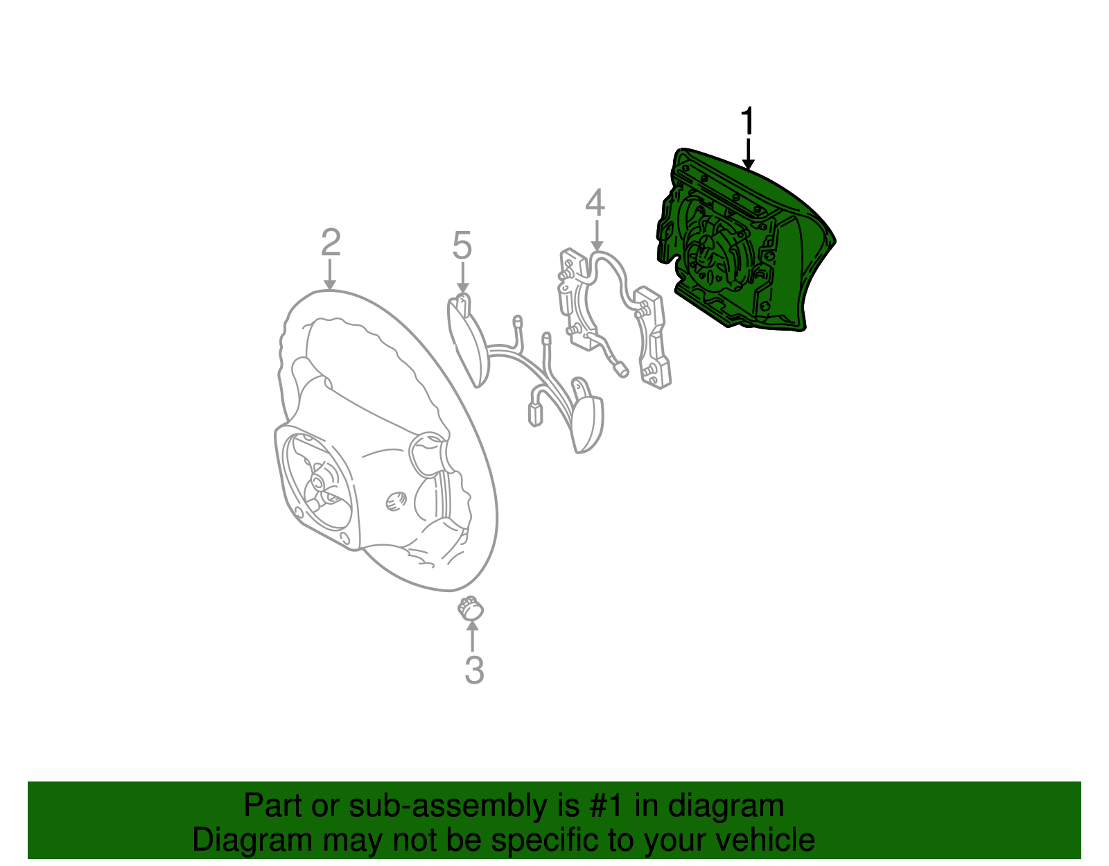 Steering Wheel - Ford (YF4Z-3600-CDP)