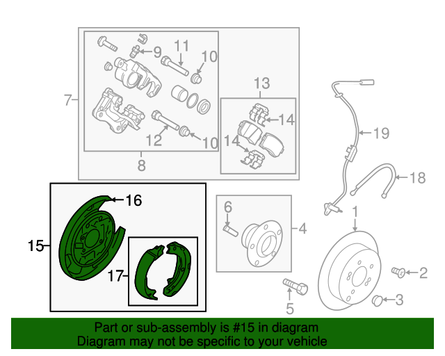 20112016 Kia Optima Parking Brake 582503Q100 OEM Parts Online