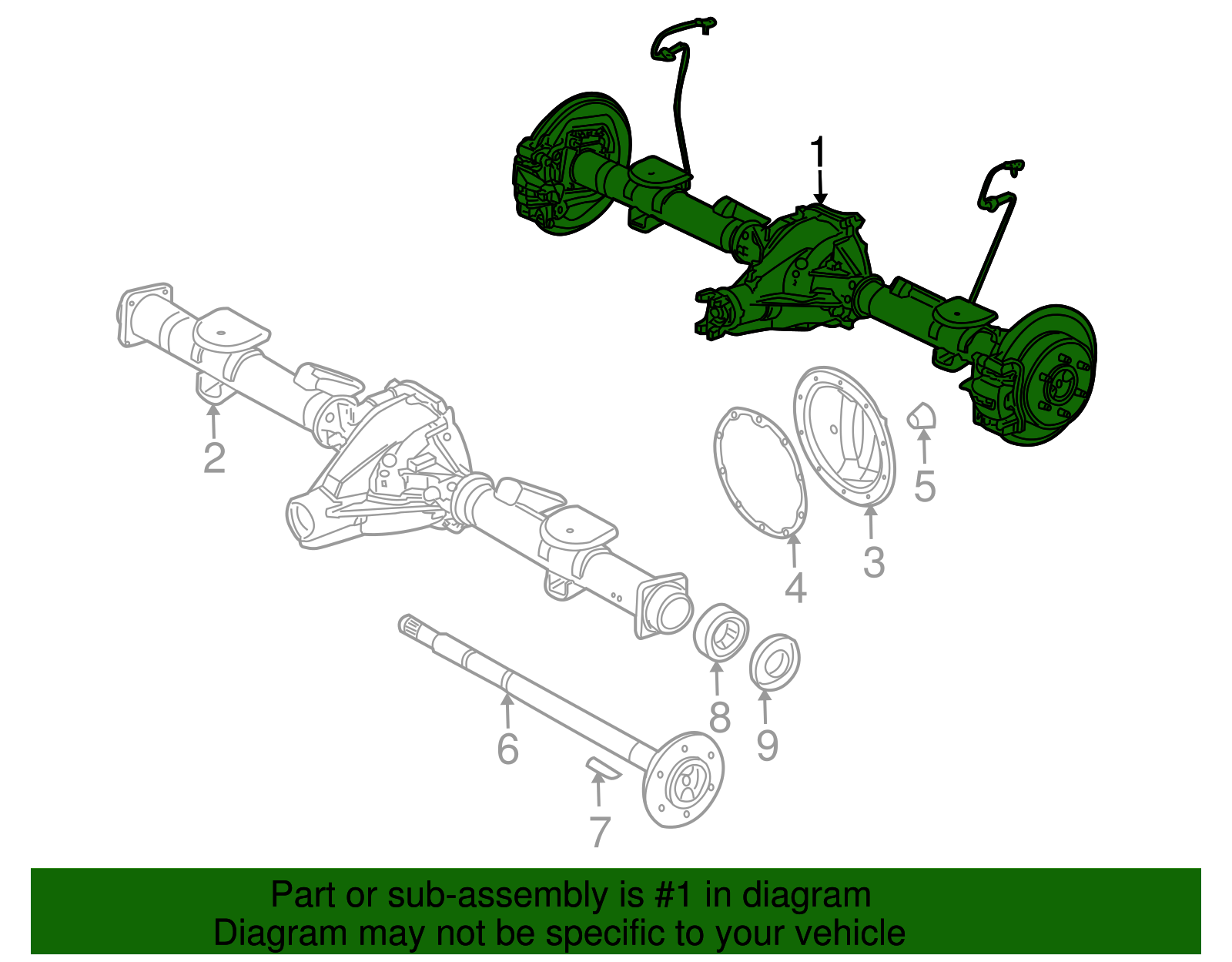 Axle Assembly-Rear (4.56 Ratio) - GM (25920439)