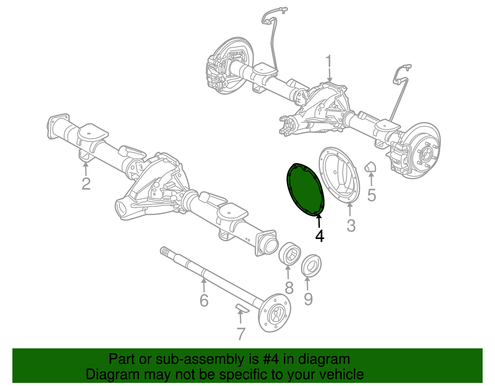 Rear Axle Housing Cover Gasket (15860607)