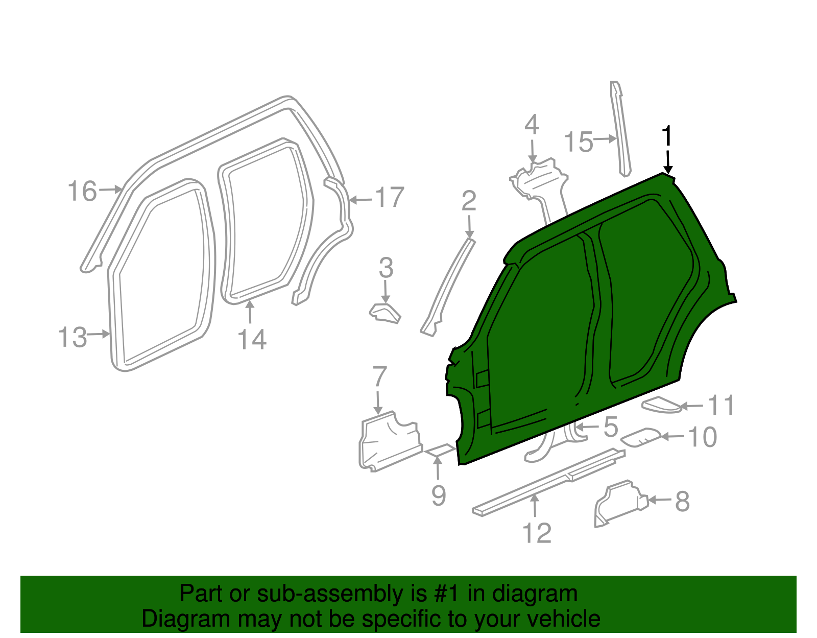 Uniside Assembly - GM (89045412)