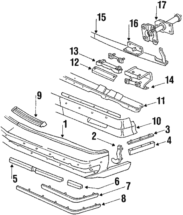 19871988 Buick Bumper Cover 25523047