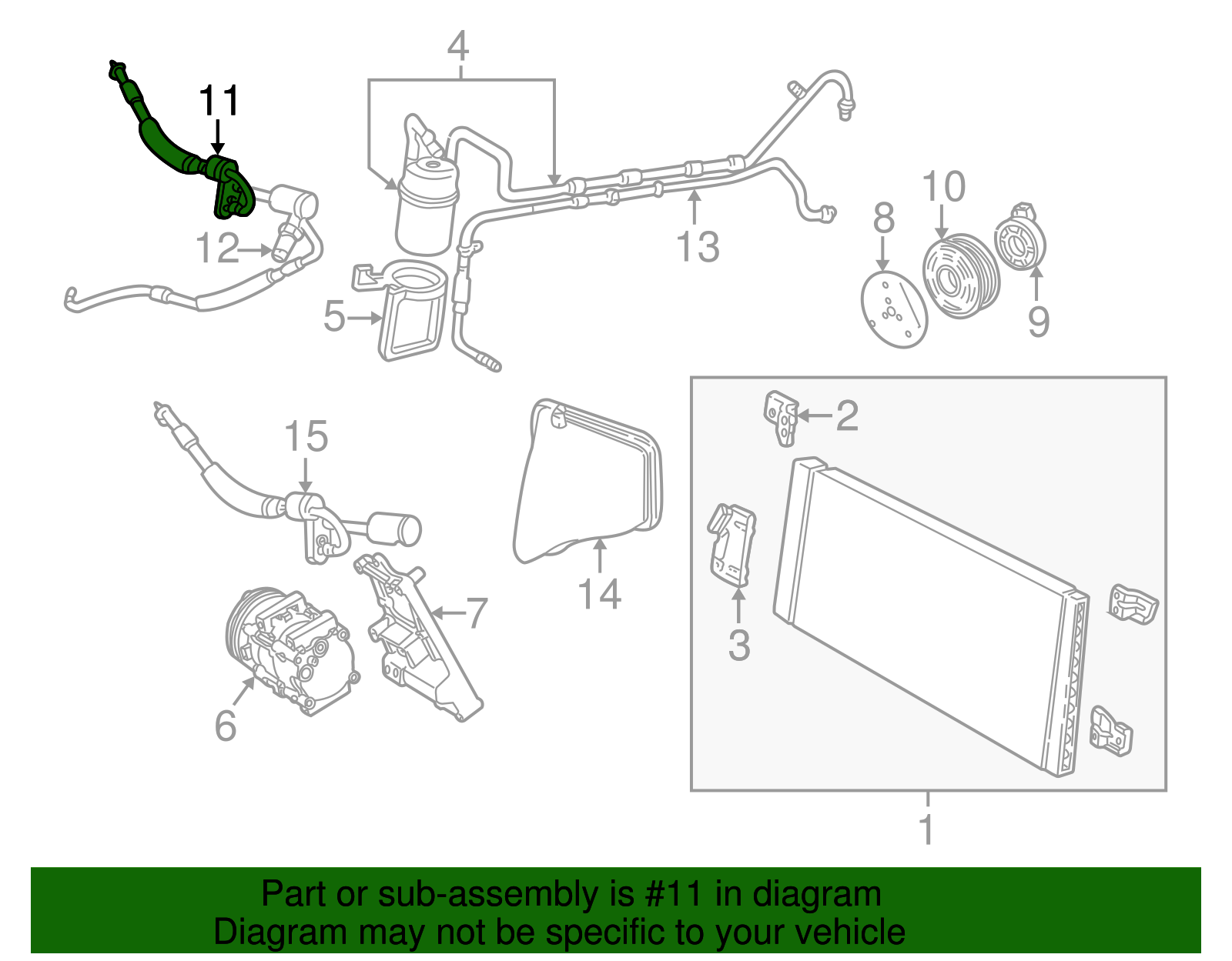 Hose & Tube Assembly - Ford (YF1Z-19D734-BA)