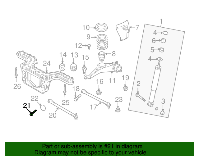 2008 Ford Lower Control Arm Bolt W707646S439