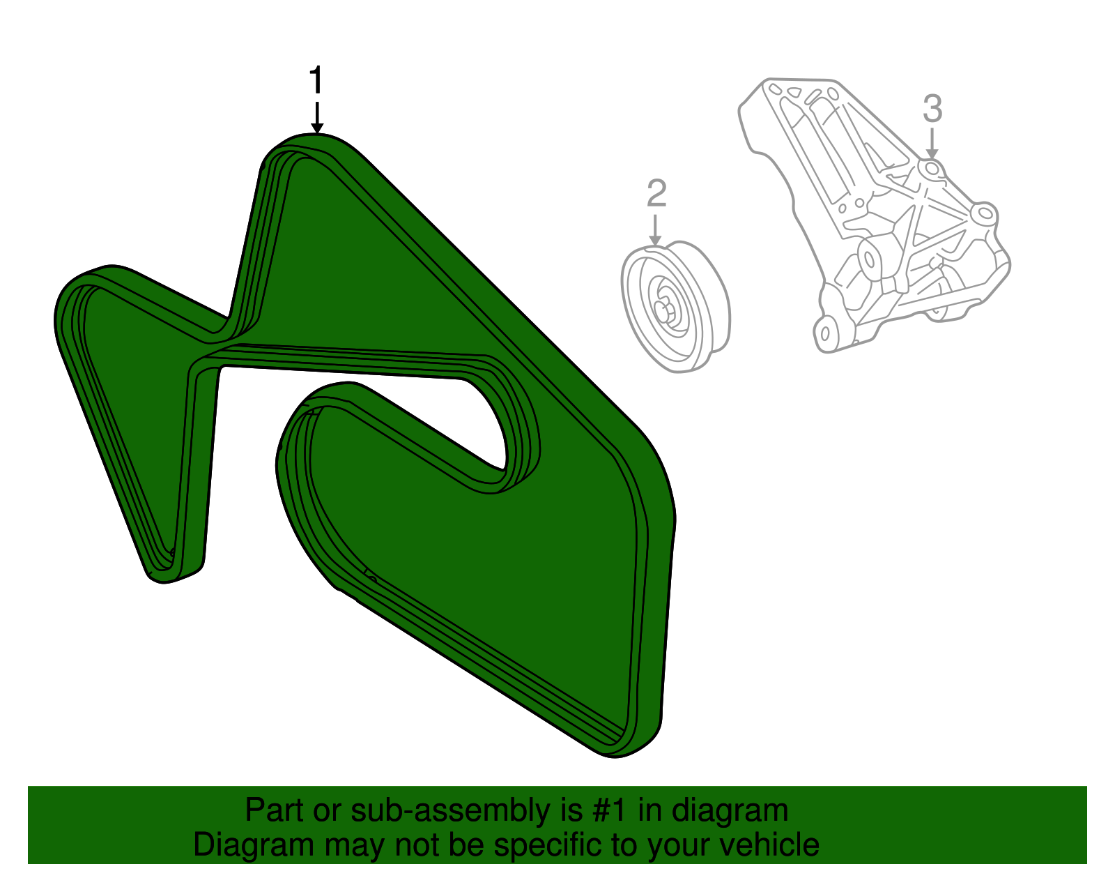 Serpentine Belt - Ford (XW4Z-8620-AB)