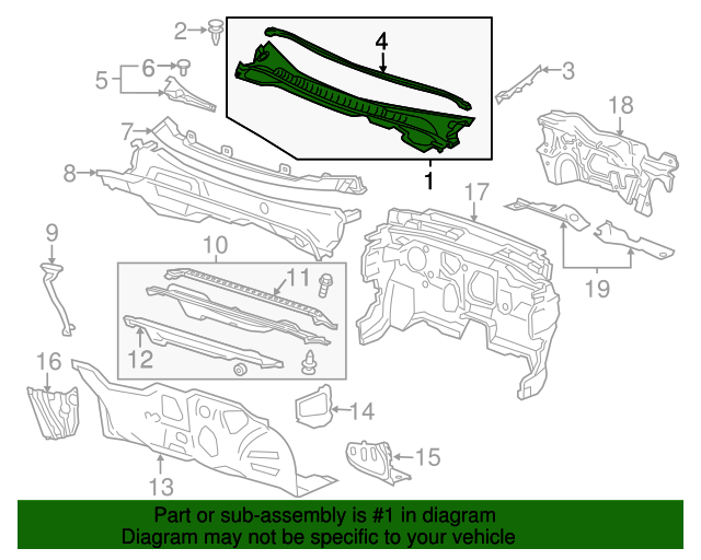 20142016 Cadillac ELR Air Inlet Grille Panel 22881453