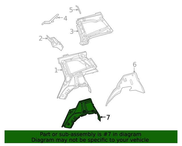 167-630-96-03 - Outer Wheelhouse 2020-2024 Mercedes-Benz  