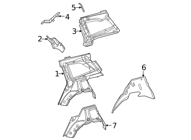 167-630-96-03 - Outer Wheelhouse 2020-2024 Mercedes-Benz  