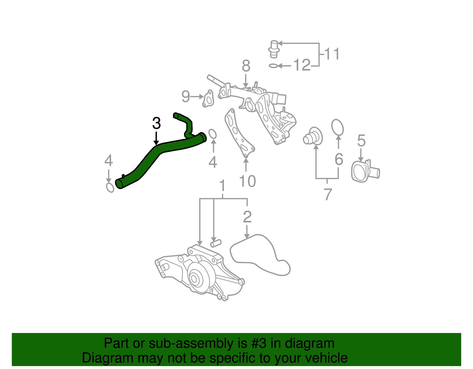 Pipe, Eng Cool C/Ovr - GM (12581525)