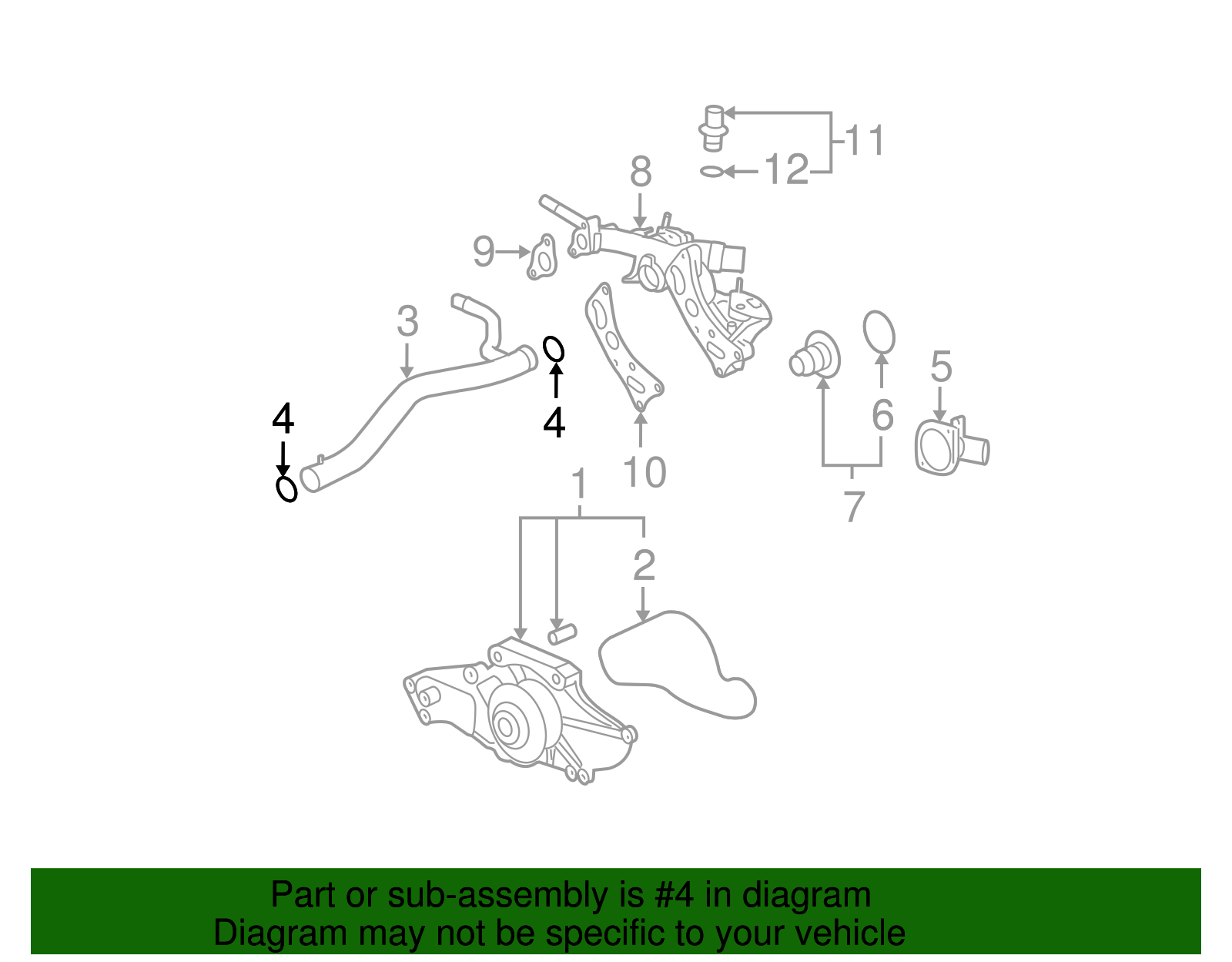 Engine Coolant Crossover Pipe Seal - GM (12581530)