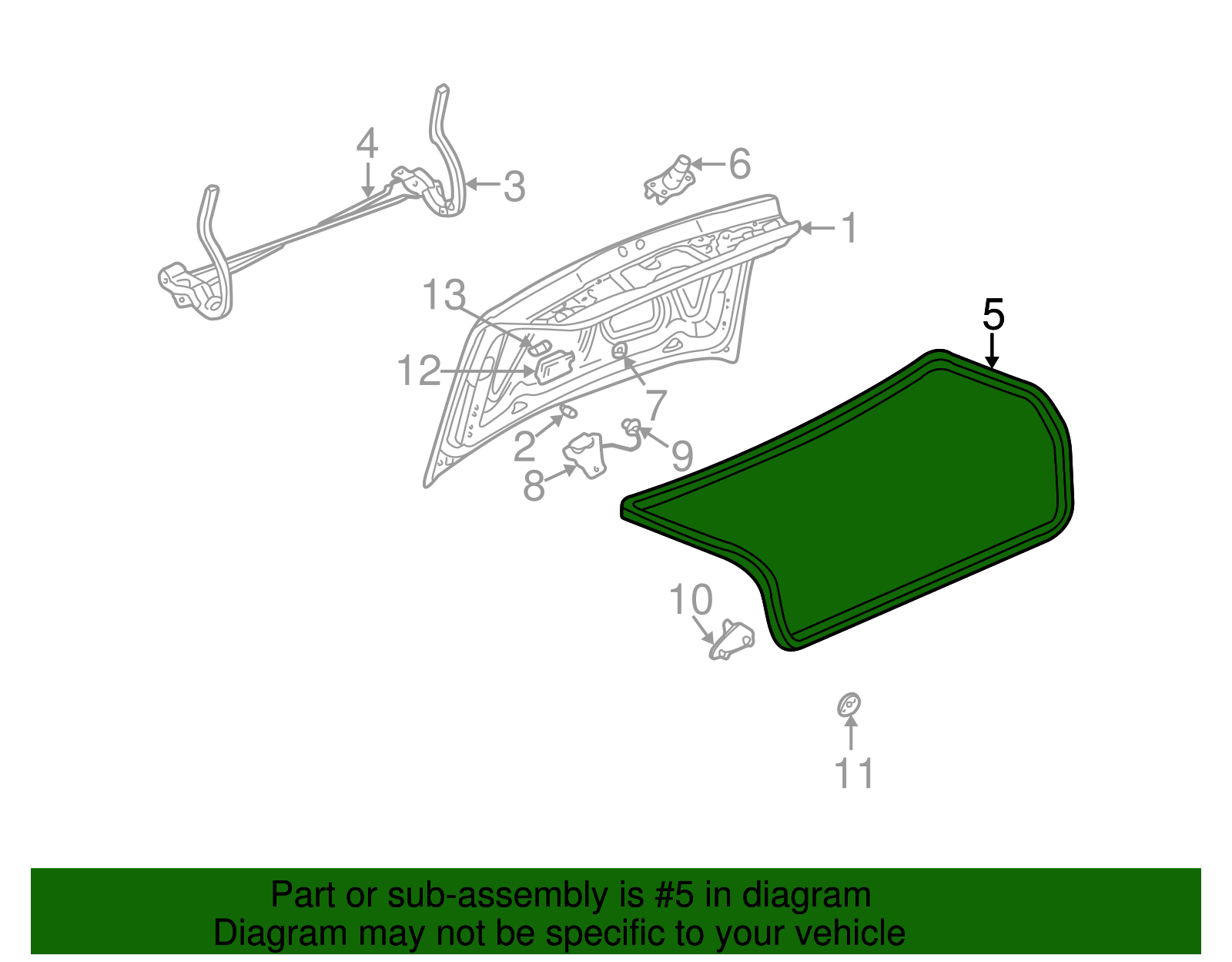 Deck Lid Weatherstrip - Buick (25735039)