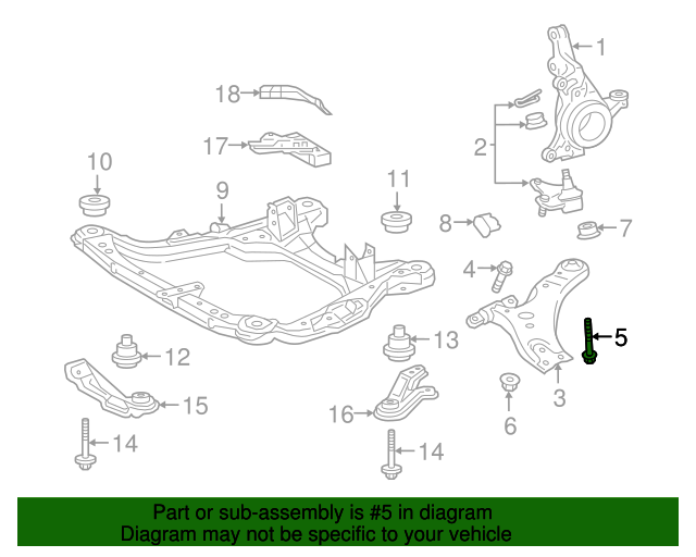 20102022 Lexus Lower Control Arm Bolt 90119A0259 XportAuto
