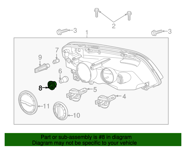 20112017 Chevrolet Caprice Front Side Turn Signal Lamp Socket 92252267