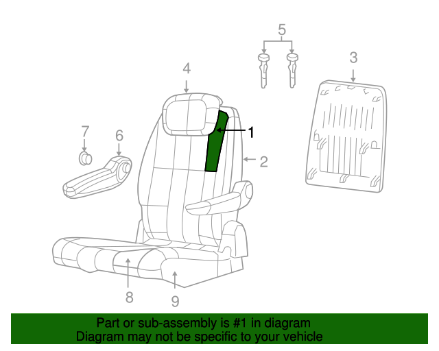 Seat Back Cover 7B0-883-805-F-DE5