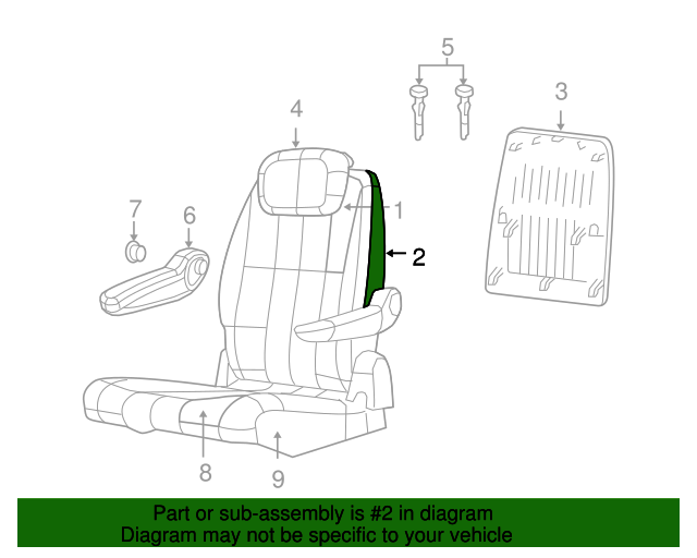 Seat Back Pad 7B0-883-775-D
