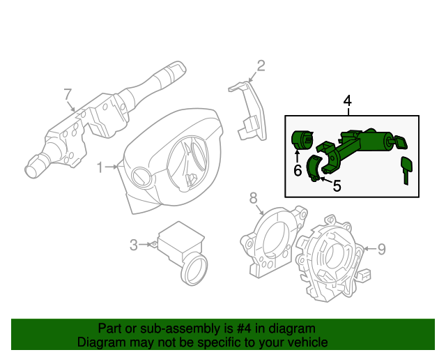 20102019 Nissan Ignition Lock Cylinder D8700ZW80A Nissan Parts Plus
