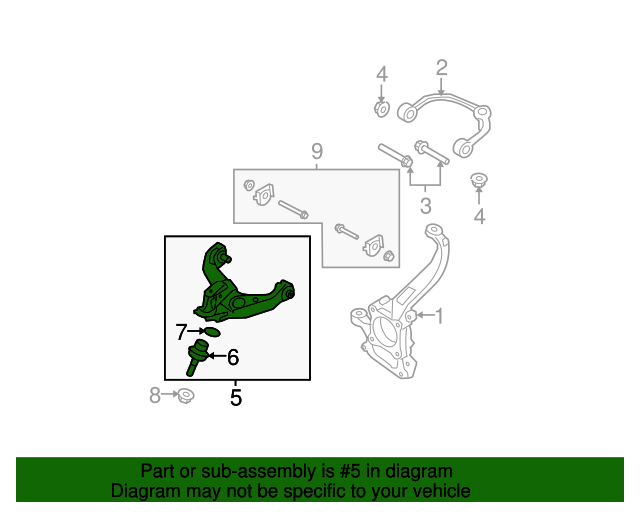 AL3Z3079B Lower Control Arm 20102014 Ford F150 Ford OEM Parts