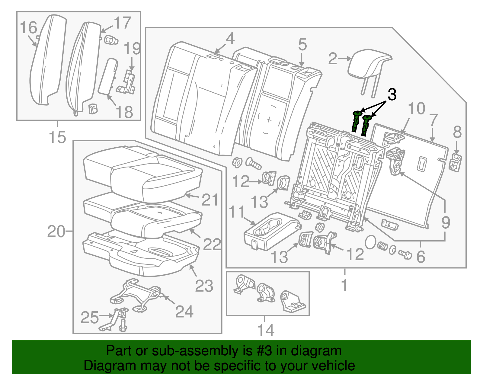 Cocoa Rear Seat Head Restraint Guide - GM (95083414)