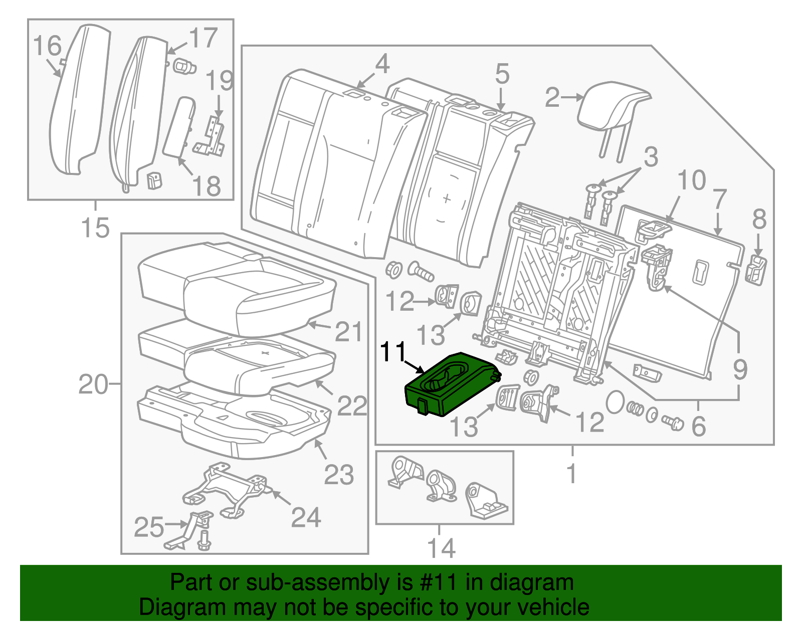 Saddle Up Rear Driver Side Seat Armrest - GM (95083294)