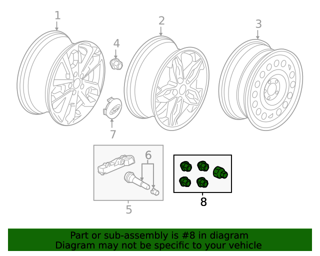 20152023 Ford Wheel Lock Kit ACPZ1A043D Varsity Ford