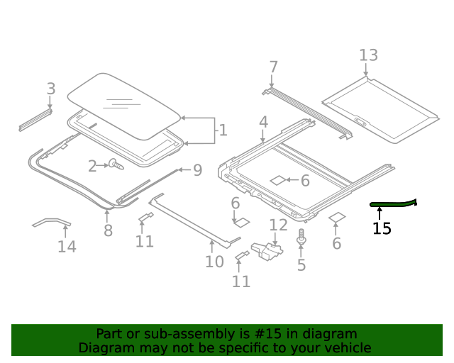 65475AN010 Sunroof Drain Hose 20202023 Subaru Legacy Subaru