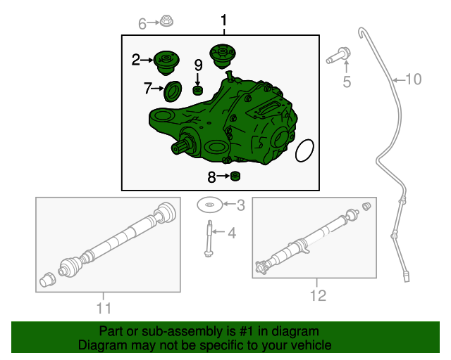 20132017 Land Rover Range Rover Differential Assembly LR070149 Land