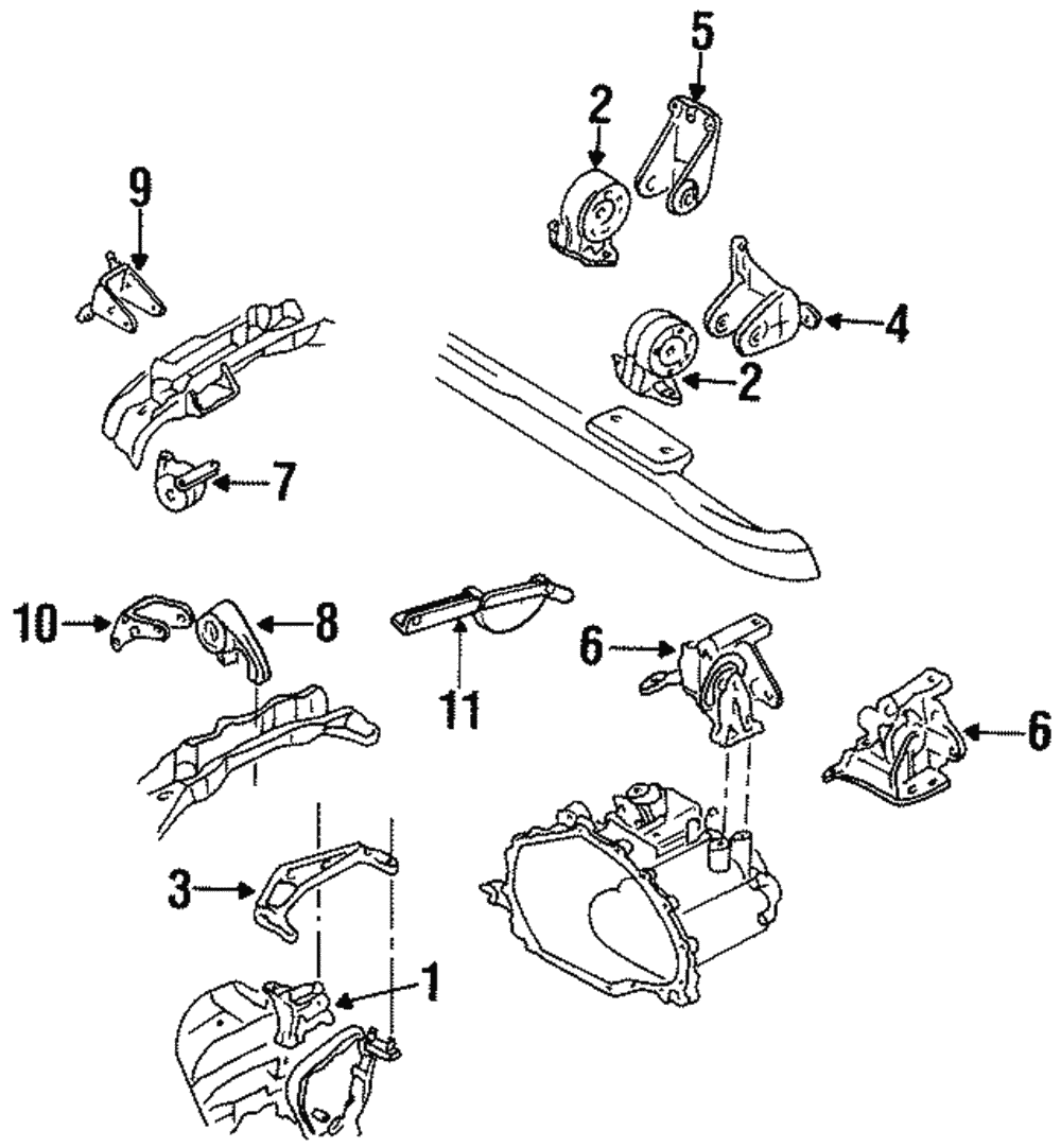 Trans Mount - Ford (YS2Z-6068-BA)