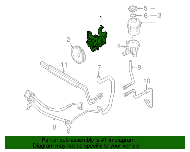 32413450590 20082010 BMW X3 Power Steering Pump (32413450590