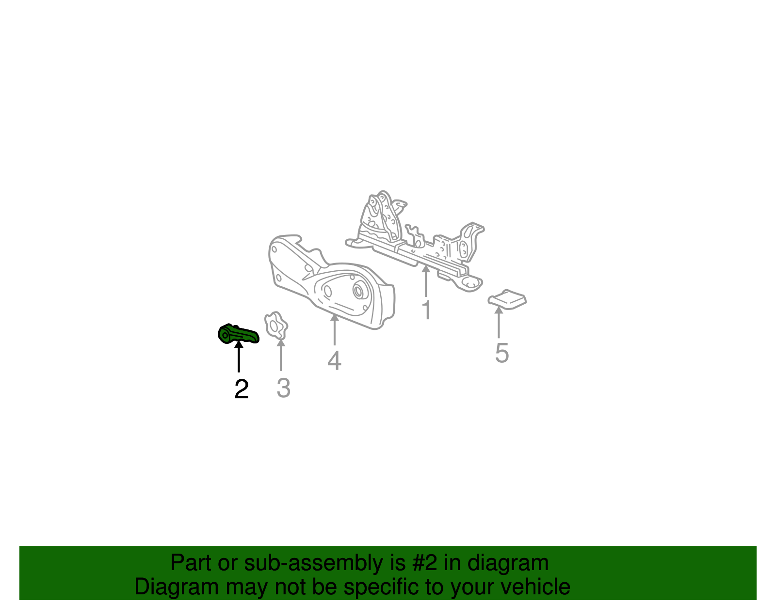 Passenger Seat Recliner Handle - GM (88949346)
