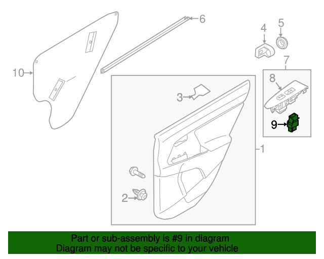 20112016 Kia Sportage OEM NEW 1116 Kia Sportage Mocha Power Window