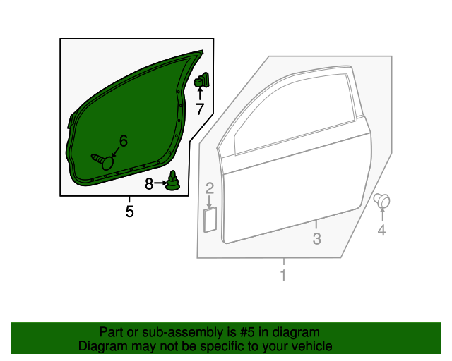 6786221020 Door WeatherStrip 20052010 Scion tC Boch Toyota South