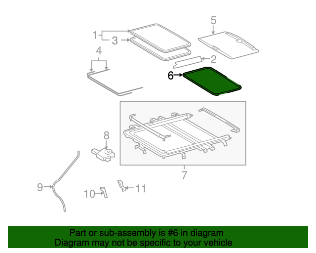 6331848020E0 Sunroof Molding 20082013 Toyota Highlander