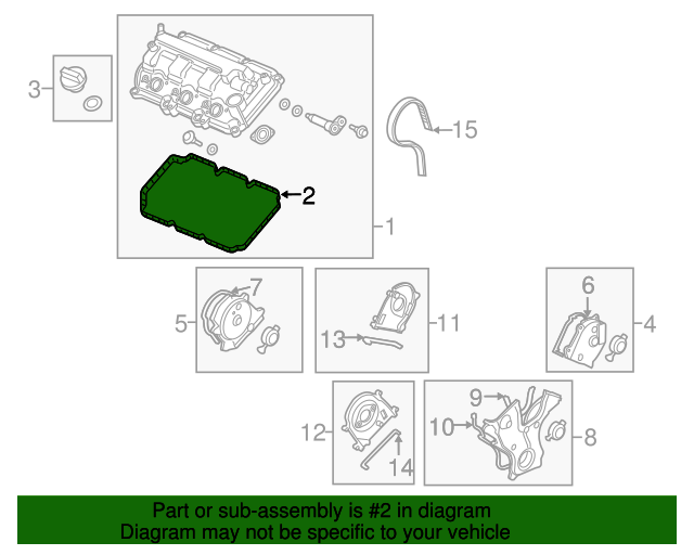 20142022 Acura Valve Cover Gasket 123415G0A00 XportAuto