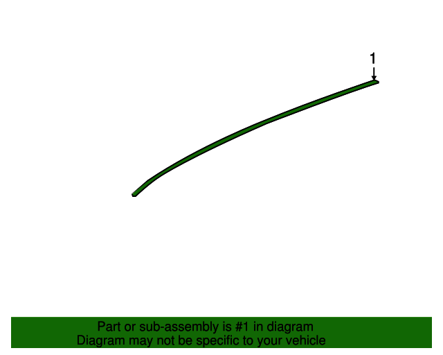 20072017 GM Black Driver Side Roof Panel Joint Finish Molding 25916789 GM Parts Center