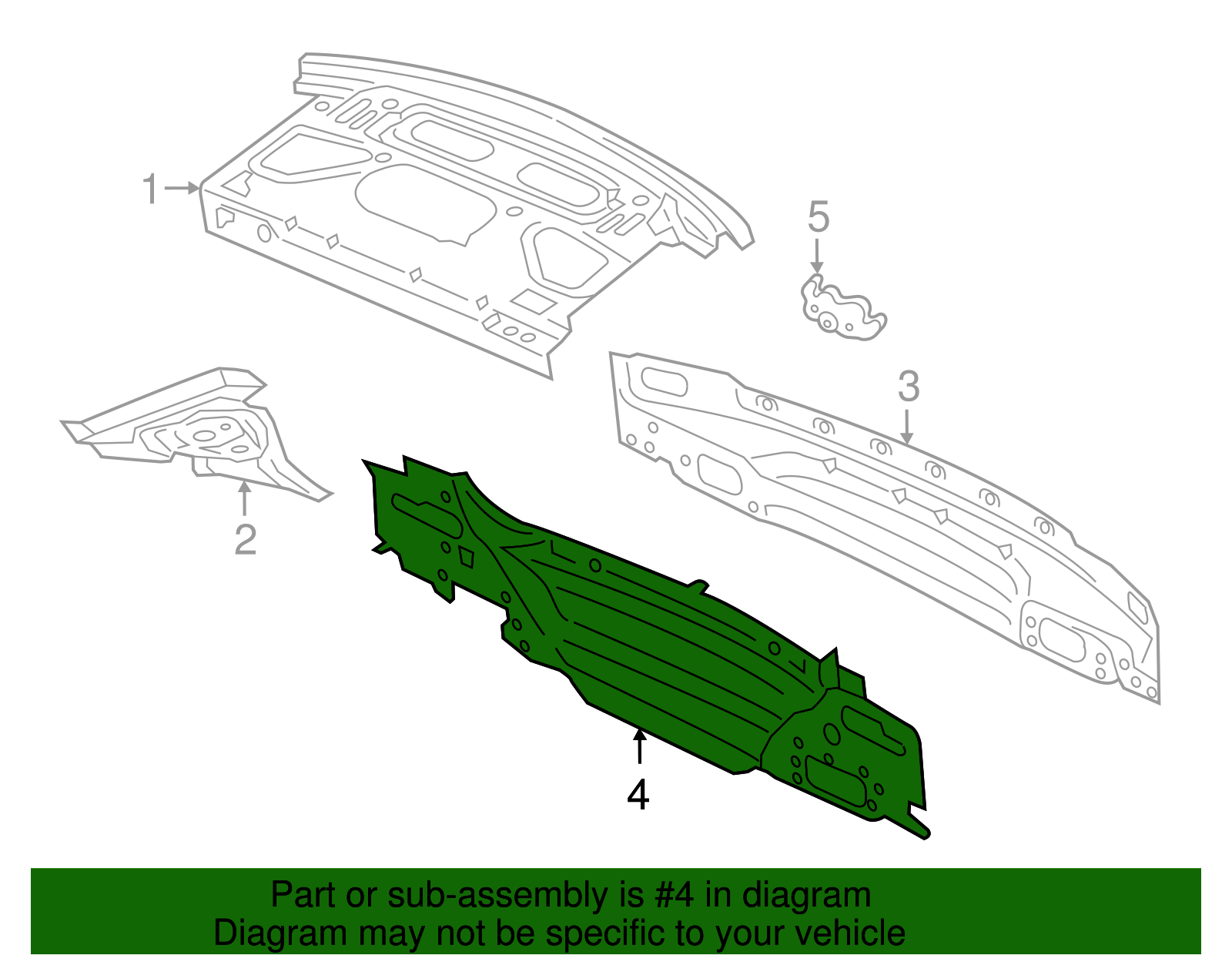 Inner Panel - Ford (GD9Z-5440320-A)