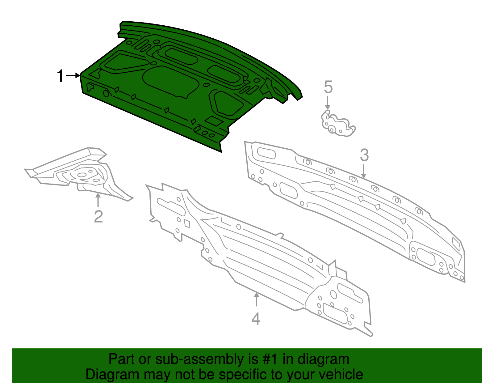 Pkg Tray Panel - Ford (GD9Z-5446506-B)