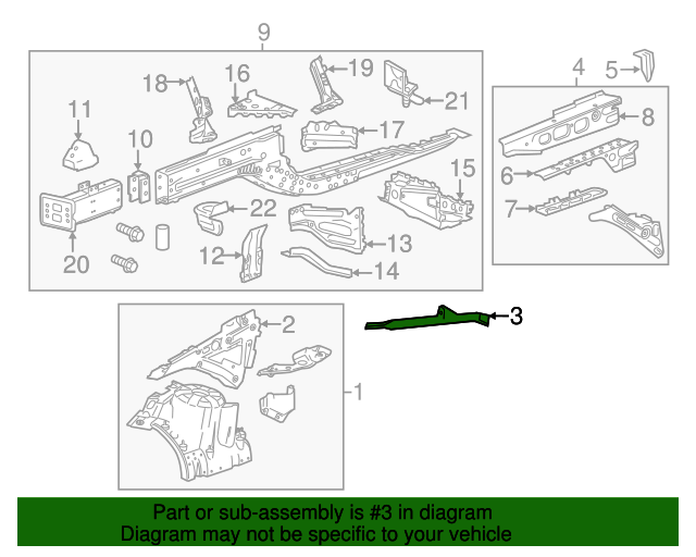20142021 GM Cross Bar 23105888 QuirkParts