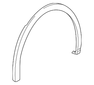 thumbnail image 2 of Genuine VW Volkswagen Atlas Left Wheel Opening Molding – 2018-2020 – Black, Part 3CN-853-817-B-9B9 2 of 4