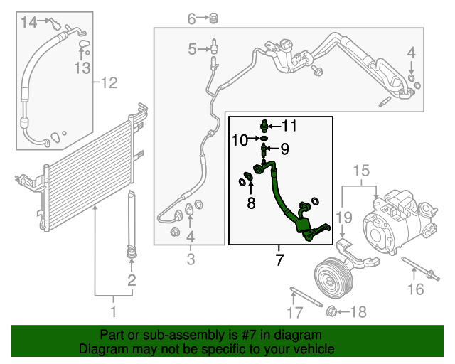 A/C Refrigerant Discharge Hose For Ford Transit Connect 2010-2013 – 9T1Z19972A