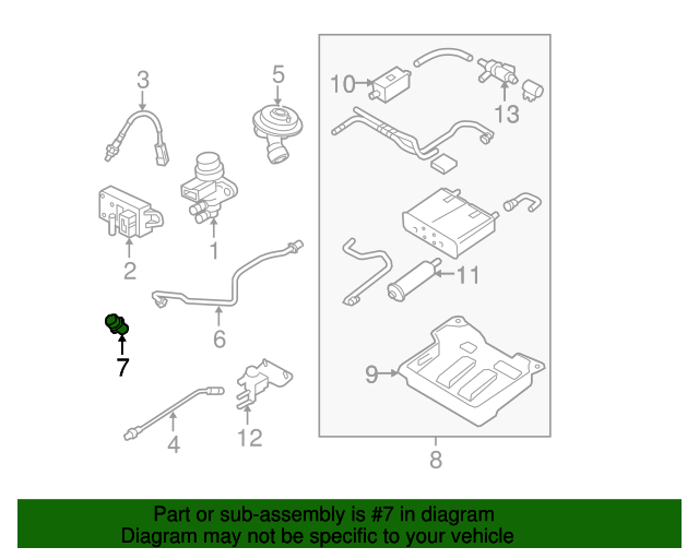 2002-2014 Ford Exhaust Gas Re-Circulation (Egr) Tube Adapter F87Z-9F485 ...