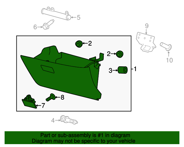 20112014 Ford Edge Glove Box Assembly CT4Z7806024AA QuirkParts