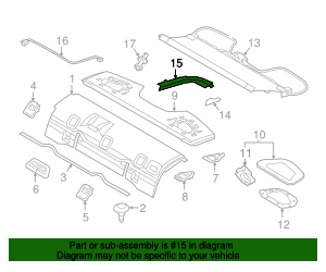 2017-2022 Volvo S90 Guide Rail - Driver's Side (LH) 32205295 ...