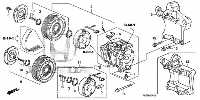 A/C Compressor (V6) for 2008 Honda Accord #0