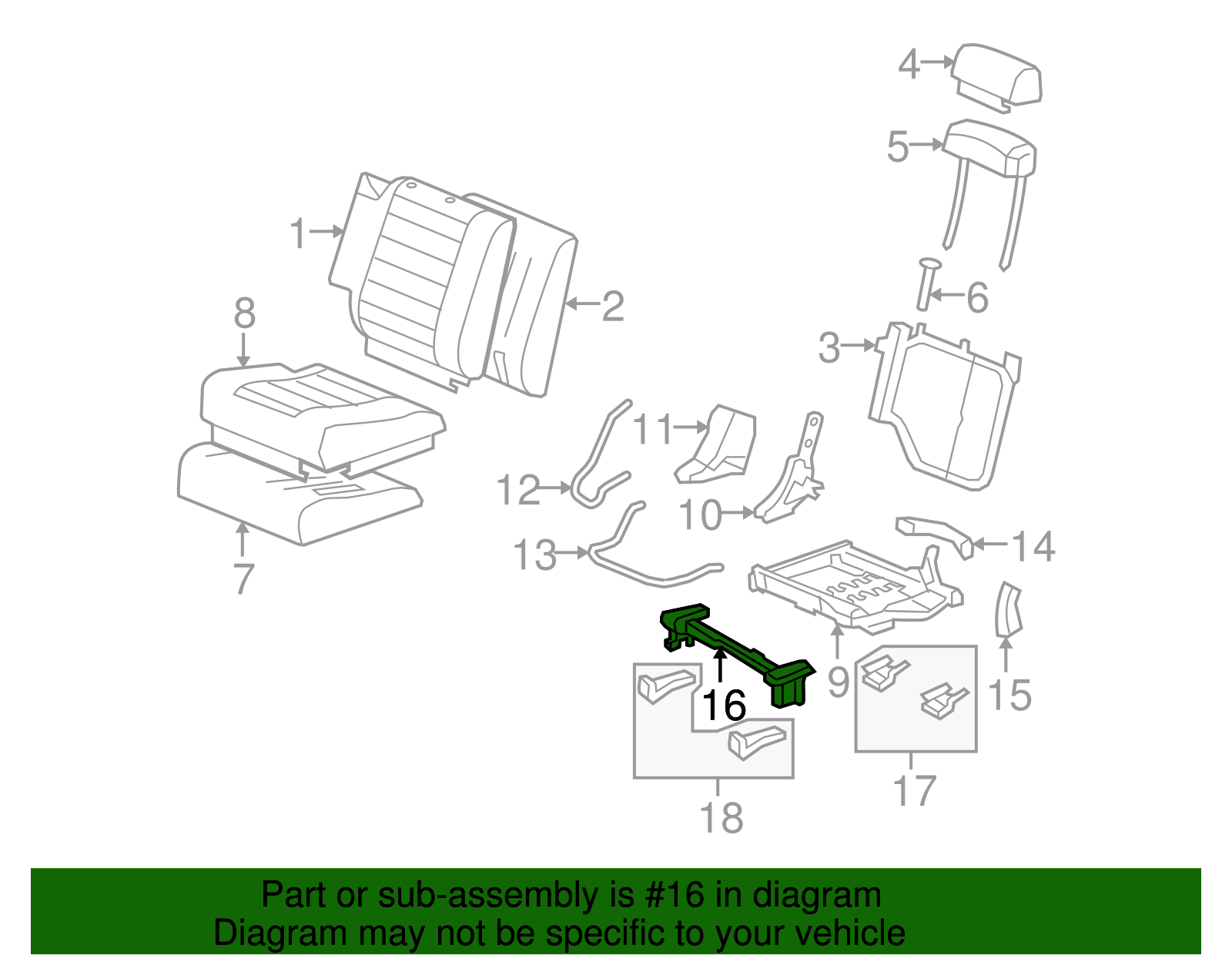 Latch, R/Seat #2 Load Floor (19127677)