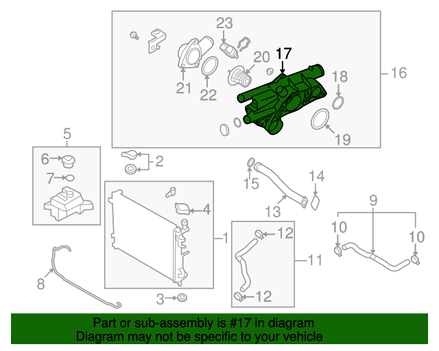 256202G600 Thermostat Housing 20082010 Kia Kia.Parts Store
