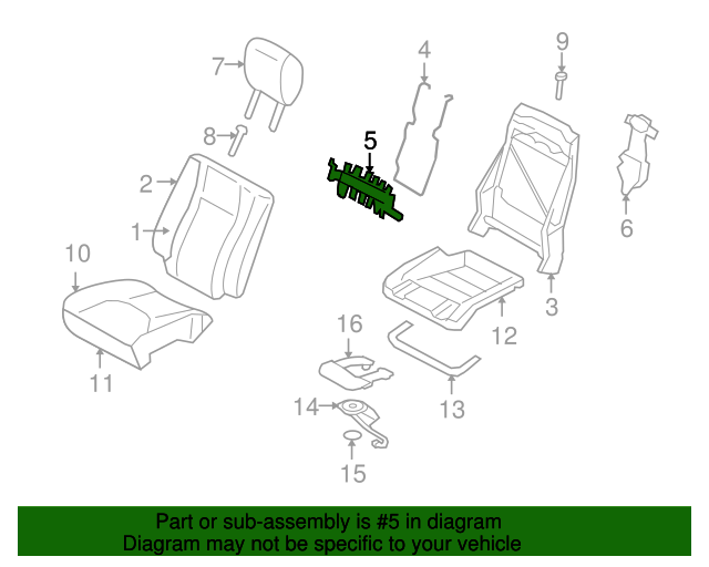 20072017 Ford Lumbar Support 7L1Z7865500C QuirkParts
