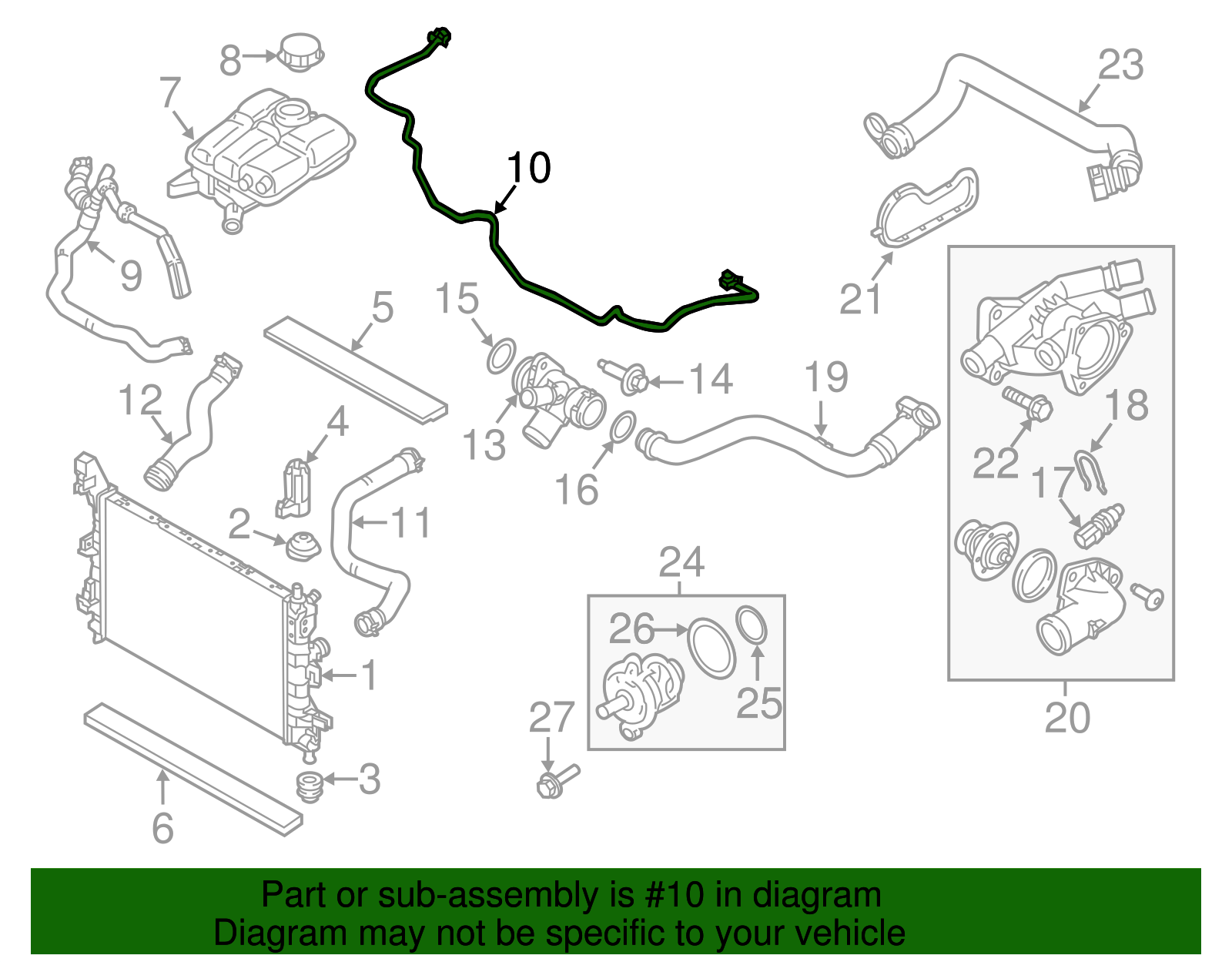 DV6Z-8K012-A - Reservoir Hose 2015-2018 Ford Focus | Big 3 Auto Parts