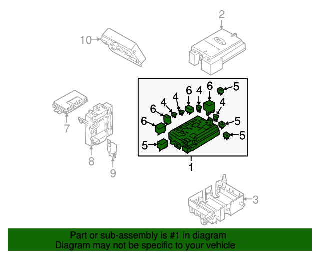 91951-1F210 - Fuse Box 2005-2010 Kia Sportage | Kia.Parts Store